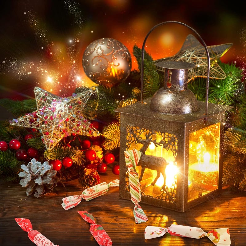 YBB 600 Pcs Christmas Candy Wrappers for Caramel, Greaseproof Candy Wax Twisting Papers Wrappers for Christmas Party Goodies Candy Chocolate Sweets - Image 5